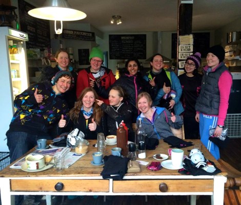 Warming up after an awesome coaching session!