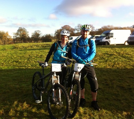 Cat Hart and Dan Leadbetter at Penmachno Enduro 